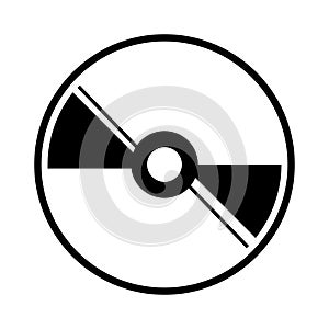 Simple illustration of compact disk or hard drive disc Personal computer component icon