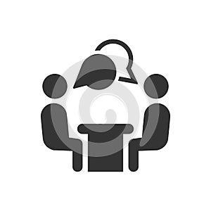 Simple illustration of a conversation icon