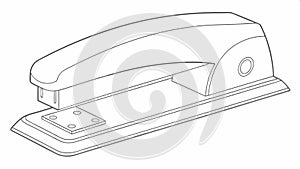 Simple illustration of a desktop stapler vector design Generative AI