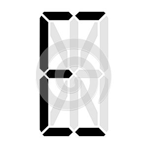 Simple illustration of digital letter or symbol Electronic figure of letter E