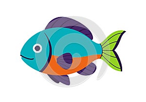 Simple Illustration of a fish. photo