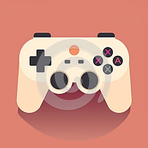 Simple illustration of a game controller for a website button. Generative AI
