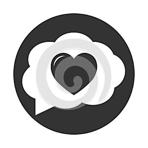 Simple illustration of heart icon for St. Valentines Day