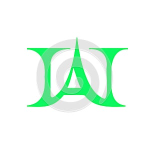 IAI Initial, logo and icon of letter, simple character photo