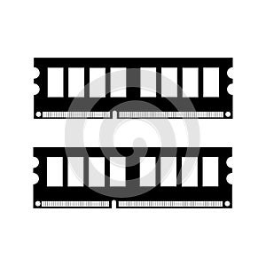 Simple illustration of RAM Personal computer component icon