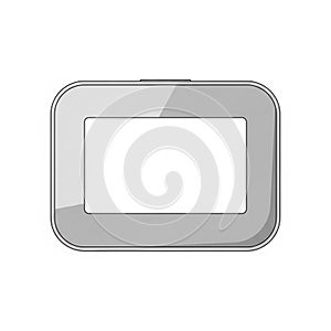 Illustration of a rectangular object with rounded edges resembling a