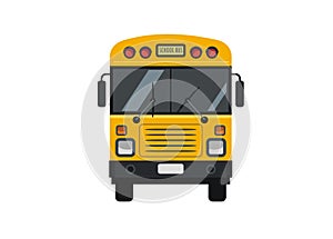 school bus  front view. simple illustration