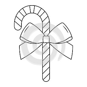 Simple illustration of sweet stick of candy for christmas holiday