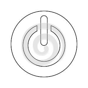 Simple illustration of switch turn on or turn off Personal computer component icon