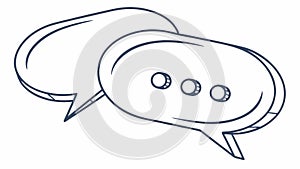 Simple illustration of two speech bubbles, conversation, vector design Generative AI