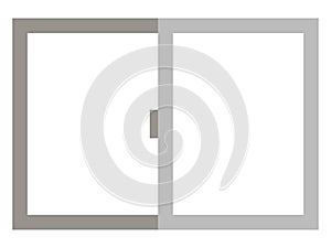 Simple illustration of window glass