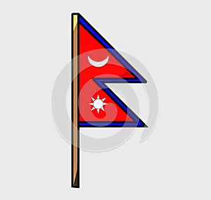 Simple Image of Unique Flag of Nepal