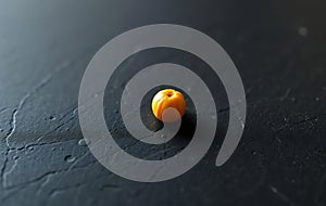 Single Yellow Chickpea on Slate