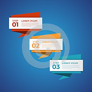 Simple infographic with 3 elements. Can be used for workflow layout, diagram, annual report, web design, flow chart and