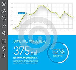 Simple infographic dashboard template