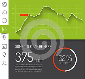 Simple infographic dashboard template