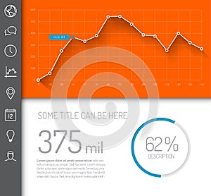 Simple infographic dashboard template
