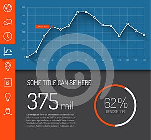Simple infographic dashboard template