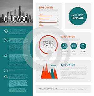 Simple infographic dashboard template