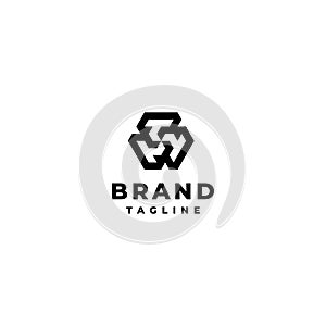 Simple Initial Letter TTT Logo Design