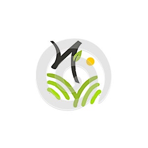 Simple Initial N field or Garden Logo