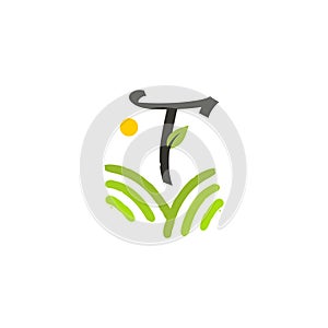 Simple Initial T field or Garden Logo