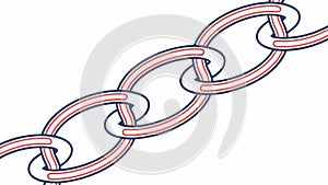 Simple Interlocking Chain Link, vector design Generative AI