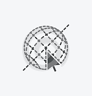 Simple Internet icon on white background. Simple Internet icon. eps8.