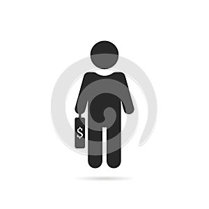 Simple investor black icon