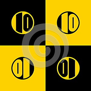 Simple IO and OI Letters Circle Logo Set, suitable for business with IO and OI initials photo