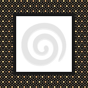 Simple Islamic Arabic Ornament Square Frame Template with elegant pattern background