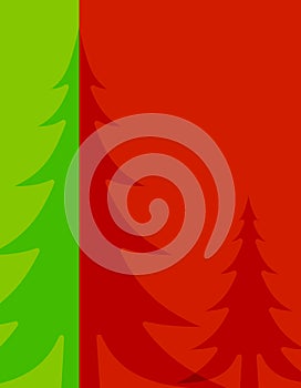 Simple Juxtapose Christmas Tree Border