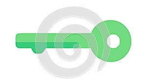 Simple Key Access Unlock Flat Design UI UX Icon, vector design Generative AI