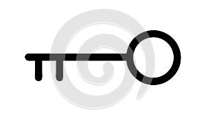 Simple Key Outline Icon for Access and Control, vector design Generative AI