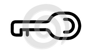 Simple Key Outline Icon for Access Solutions, vector design Generative AI