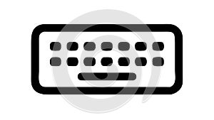 Simple Keyboard Outline for Text Input & Digital Interface, vector design Generative AI