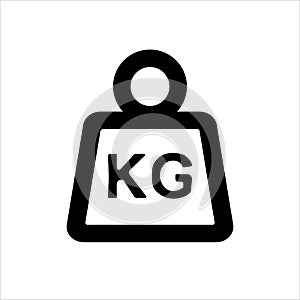 Simple KG weight silhouette icon