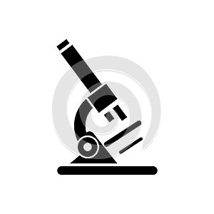 Simple laboratory monocular microscope icon
