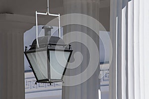 Simple lantern in classical Greek temple