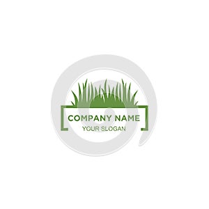 Simple lawn care logo design