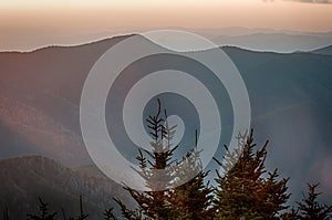 The simple layers of the Smokies sunset - Smoky Mountain Nat. photo