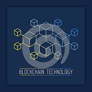 Simple layout with blockchain future technology