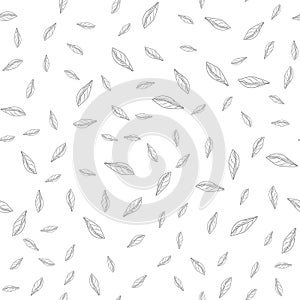 Simple leaves seamless pattern. Leaf background. Abstract foliage wallpaper