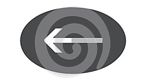Simple left arrow back navigation interface icon, vector design Generative AI