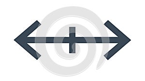 Simple Left Arrow Icon, Navigation or Back, vector design Generative AI