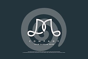 Simple Letter DM or MD Logo Design