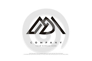 Simple Letter DM or MD Logo Design