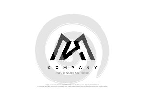 Simple Letter MA or AM Logo Design