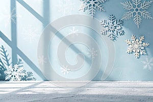 Simple light blue background with shadow play