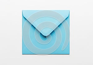 Simple light blue envelope on a white background